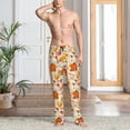 thumbnail image 2 of Logiee Pumpkin Fall Pears Print Pajama Pants for Men,Men’s Pajama Bottoms,Mens PJ Pants with Pockets & Button Fly-Small, 2 of 6