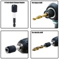 thumbnail image 2 of Titanium Combination Drill Tap Bit Set 39PCS SAE and Metric Tap Bits Kit for Screw Thread Drilling Tapping Deburring, 2 of 5