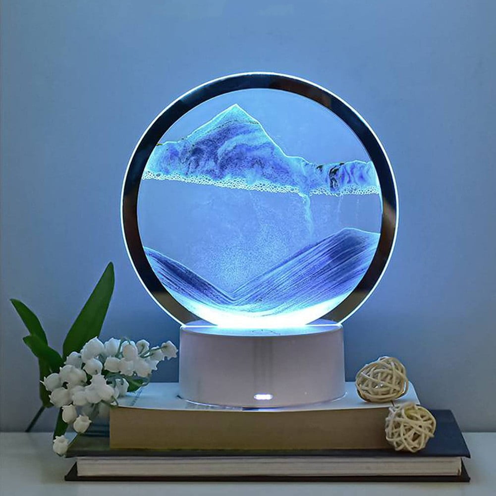 LED Moving Sand Art Table Lamp With 6Color Quicksand Night Light 3D Sandscape Hourglass Bedside Lamps Home Decor Gif-t - Walmart.ca