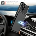 thumbnail image 4 of Feishell for iPhone 13 Wallet Case, with ID&Credit Card Holder Slots Pockets Wallet Back Cover Stand Flip Folio Leather Magnetic Absorption Cover For Apple iPhone 13 6.1", Black, 4 of 7