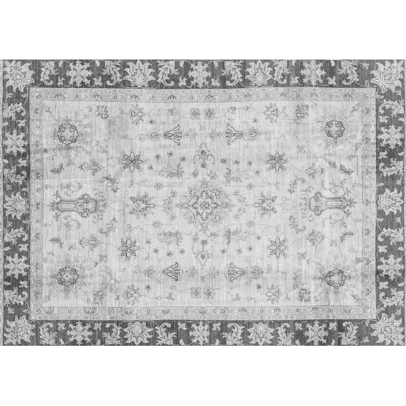Ahgly Company Indoor Rectangle Abstract Gray Modern Area Rugs, 8' x 10'
