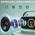 thumbnail image 3 of Bocina Bluetooth JYX, Altavoz Portátil con 15 Animaciones, 2 Micrófonos Inalámbricos, Voz Mágica y Divertida, Altavoz Inalámbrico para Fiestas, D58G-T, 3 of 8