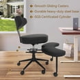 thumbnail image 4 of ELECWISH Meditation Chair, Criss Cross Kneeling Chair with Wheels, ADHD Chair for Adults with Back Support, Yoga Desk Use, Black, 4 of 8