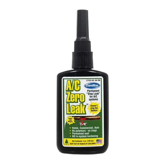 ComStar A/C Zero Leak, 4 Ounces, Permanent Stop Leak for A/C Systems, Non-Polymer Formula Prevents Clogs, Safe for Automotive, Commercial, Residential HVAC, Compatible with All AC Lubricants (90-700)