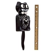 Small Kitty-Cat Klock Classic Black Includes Battery