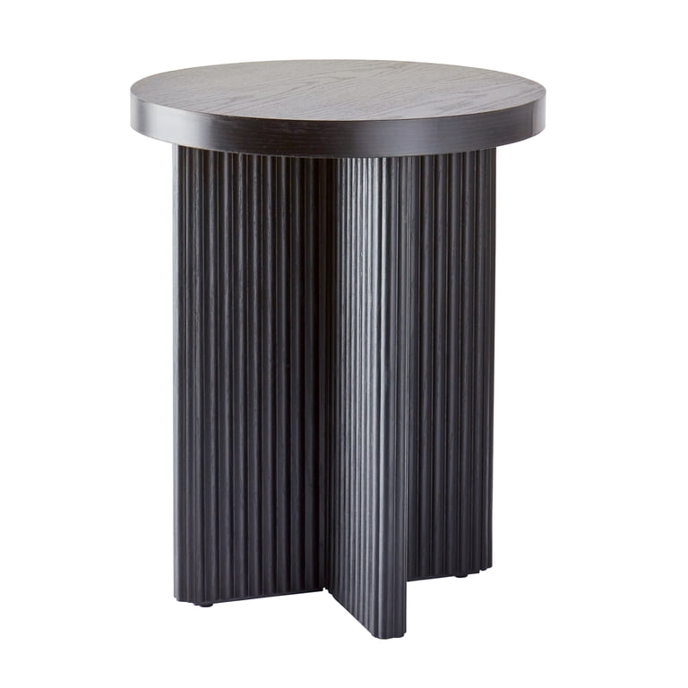 Better Homes & Gardens Lillian Fluted End Table, Black - Walmart.com