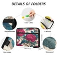 thumbnail image 3 of Organ Folder 14.2 x 0.8 x 10.6 Inches 13 Separate Pockets A4 Size Documents Folder A Sort Storage File Manager For The Home Office Flowers and Bird, 3 of 7