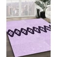 thumbnail image 3 of Ahgly Company Machine Washable Indoor Round Transitional Rich Lilac Purple Area Rugs, 8' Round, 3 of 7