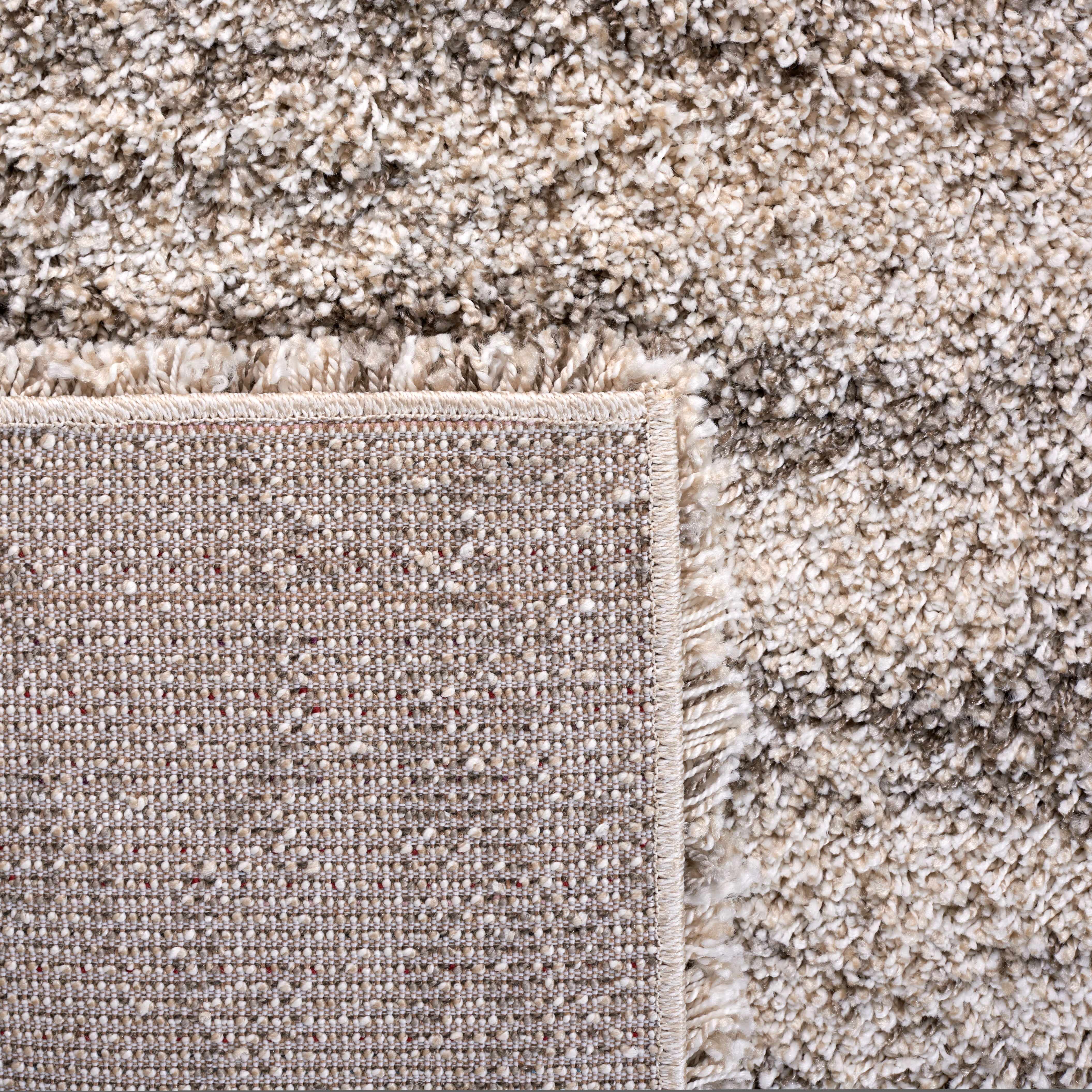 SAFAVIEH Hudson Jack Abstract Shag Area Rug, Ivory/Grey, 9' x 12'