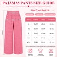thumbnail image 3 of DAKIMOE Pajama Pants Women Palazzo Pants High Waisted Gingham Stripe Lounge Pants Wide Leg PJ Bottoms for Women Valentine's Day, 3 of 10
