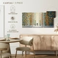 thumbnail image 4 of Elephant Stock Kiss Under The Golden Rain Wall Art - Horizontal Multi Panel Canvas - Living Room Wall Decor - Love Multi Panel - Black And Blue Decor By Ekaterina Ermilkina - 26" x 12", 4 of 4