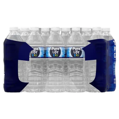 Pure Life Purified Water, 16.9 fl oz / 500 mL Plastic Bottles (40 Pack)