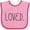 Pink and Red, variant on Inktastic Loved Boys or Girls Baby Bib