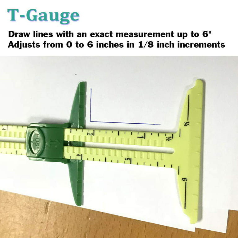 Travelwant 3Pcs/Set Sliding Gauge Measuring Sewing Tool, 5-in-1 Sliding Gauge  Measuring Sewing Ruler Tool Fabric Quilting Ruler for Knitting Crafting  Sewing Beginner Supplies 