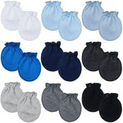 TELOLY  9 Pairs Baby Mittens Toddler No Scratch Mittens for 0-6 Months Baby Boys Girls, 9 Colors