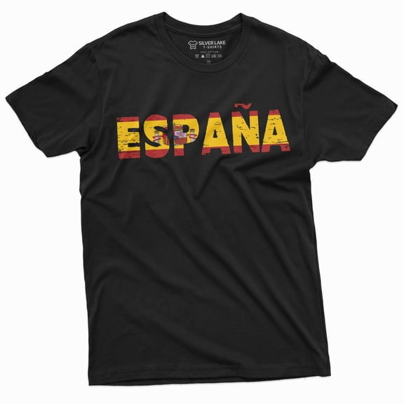 Spain T-Shirt España Tee Football Soccer Teeshirt Spanish Flag Patriotic National Espana Tee