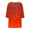 thumbnail image 5 of Sokhug Tops for Women Plus Size Boho Floral Printed Shirts Summer Short Sleeve V Neck Tunic Blouses Cute Graphic Tees, 5 of 6