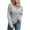 Gray, variant on IROINNID Womens Sweater V-Neck Pullover Sweater Solid Color Casual Mid-Length Long Sleeve Hooded Knit Sweater Coat