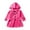 Pink, variant on Lindreshi Winter Coats for Toddler Girls and Boys Toddler Kids Baby Girl Long Sleeve Solid Ruched Hooded Windproof Coat Outwear