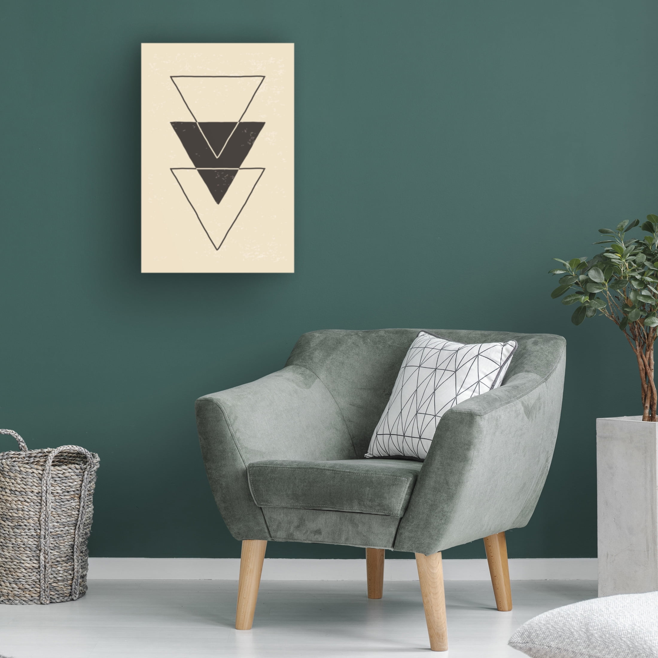 Trademark Fine Art jay stanley  Abstract Triangles 6 Canvas Wall Art