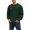 Dark Green, variant on Men's Logo Chest Knit Training Sweatshirt Hoodless Pullover Top Black S