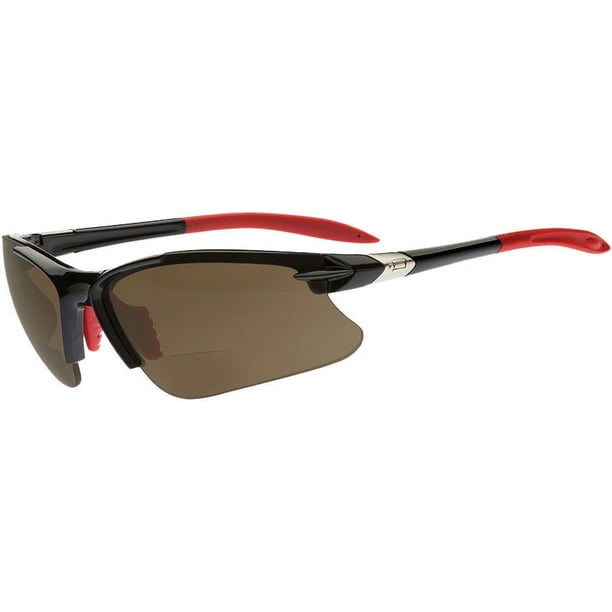 Dual Eyewear SL2 Pro Sunglasses +2.0 Power Black Frame with Brown