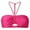 Rose, variante sur Haut de Bikini Bandeau Uni pour Femme d'Été à Assortir Maillot de Bain Tenue de Plage