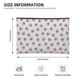 thumbnail image 3 of Hirioo Hand Drawn Strawberry for Paper Reusable Cosmetic Bag Zipper Encouragement Travel Pouch Toiletry Bag for Women Girls, 3 of 7