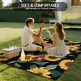 thumbnail image 4 of Sunflower Watercolor Outdoor Rug for Patio/Deck/Porch, Non-Slip Large Area Rug 6 x 9 Ft, Spring Botanical Garden Flowers Indoor Outdoor Rugs Washable Area Rugs, Reversible Camping Rug Carpet Runner, 4 of 8