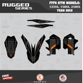 thumbnail image 3 of Kalair GFX Graphics Kit for Ktm MOTOCROSS 2-STROKE 125SX, 150SX, and 250SX (2012) Rugged Series, 3 of 5
