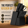 thumbnail image 6 of FXXNNN Knife Set, 13PC German Stainless Steel Knife set with Rust Resistant Design, Dishwasher Safe, Ergonomic Handles, Black, 6 of 9