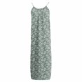 thumbnail image 4 of XIAOCHA Womens Summer Boho Maxi Dress Tiny Floral Print Spaghetti Strap Back Tie Pleated Loose Fit Holiday Dresses, 4 of 6