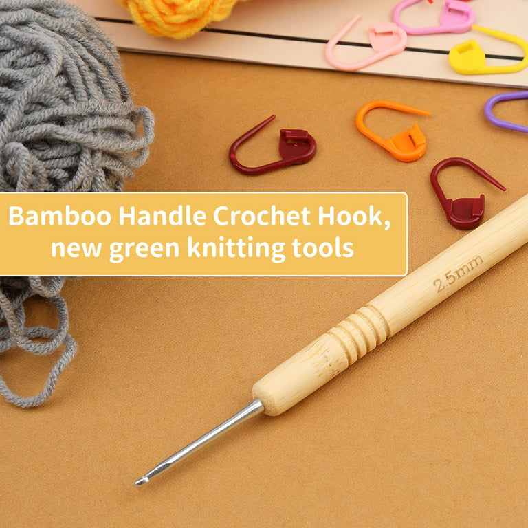 Wooden Crochet Hooks, Ergonomic Crochet Hook for Arthritic Hands, Soft  Crochet Needles for Beginners, Smooth and Comfortable Grip for Knitting  Yarn