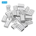 thumbnail image 3 of Uxcell 3/16" Aluminum Crimping Loop Sleeves, for Wire Rope Sleeves, Silver Tone 30 Pcs, 3 of 5
