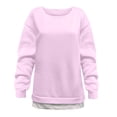 thumbnail image 5 of HAPIMO Sales Sweatshirt for Women Long Sleeve Solid Color Casual Crewneck Pullover Tops Streetwear Dress Sweatshirt Teen Girls Fashion Clothes Purple L, 5 of 6