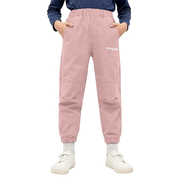 Mercatoo Lined Kids Pants Rain Ski Winter Warm Hiking Pants For Toddlers Boys Girls With Pockets