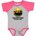 thumbnail image 3 of Inktastic Yellowstone National Park with Bear Mountains and Trees Cricle Boys or Girls Baby Bodysuit, 3 of 5