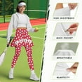 thumbnail image 6 of COEQINE High Waist Elastic Skirted Legging for Women with Pockets LOVE White Heart Red Pattern Ruffle Pleated Tennis Skirts with Leggings for Valentine Comfy Golf Pickleball Leggings, 2XL, 6 of 7