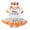 White, variant on Mercatoo Toddler Baby Girls Halloween Outfits Tutu Dress Pumpkin Print Romper + Headband Girls Autumn 2Pcs Clothes Set