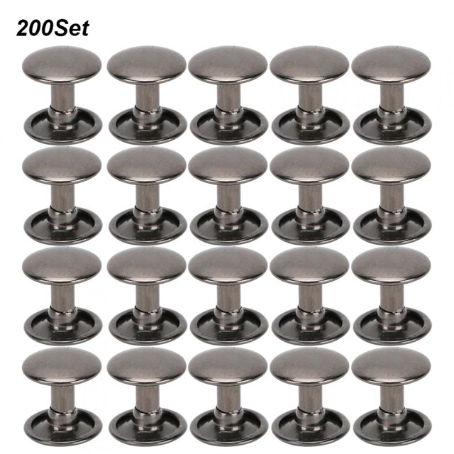 Craft Rivet,200 Sets Double Cap Leather Rivet Sided Rivet Masterfully Created