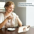 thumbnail image 6 of Case for iPhone 15 Plus Case with Ring Stand, 360° Rotatable Ring Holder Magnetic Kickstand, Plating Rose Gold Edge Soft Cover Luxury Protective Phone Case for iPhone 15 Plus 6.7", White, 6 of 14