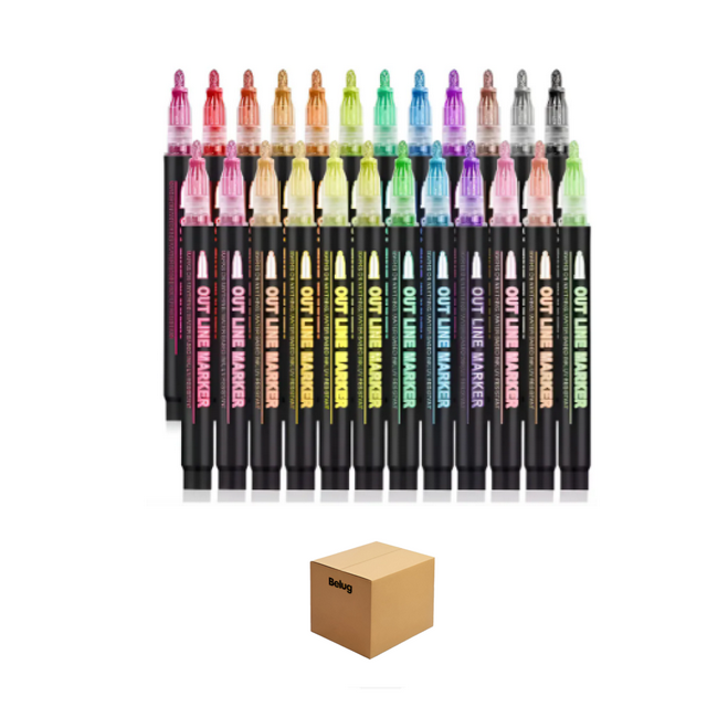 Marcadores Plumones Mágico, Plumones Brillantes 24 pz Belug Multicolor