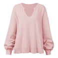 thumbnail image 1 of Sudadera De Mujer, Mano De Obra Fina, Suéter De Otoño, Patrón De Gofres Con Dobladillo Suelto Para Oficina ANGGREK Cocina, Decoración y Otros, 1 of 5