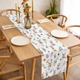 thumbnail image 3 of Easter Table Runner - 60 Inch Long, Kitchen Dining Table Runner Dresser Scarves, Spring Farmhouse Rabbits Eggs Leaves Flowers Farmhouse Decor for Coffee Tables Wedding Party Banquet, 3 of 8