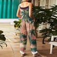 thumbnail image 4 of Iaqnaocc Hawaiian Womens Jumpsuit Plus Size Sleeveless Tropical Jumpsuits Overalls Boho Beach Rompers for Women Summer Casual Loose Spaghetti Strap Womens Overalls Pink 3XL, 4 of 6