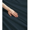 thumbnail image 2 of NC Home Fashions Geometric Trim Embroidered microfiber sheet set, ultra soft, Twin, Blue Indigo, 2 of 4