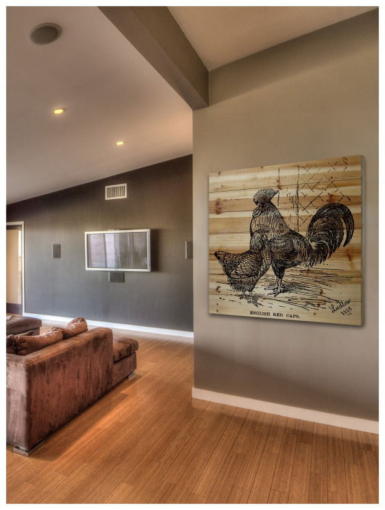 Marmont Hill "Red Caps" Painting Print on Natural Pine Wood