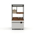 thumbnail image 2 of Hidden Cat Litter Box Enclosures with Cat Tree Tower,Cat Furniture with Scratching Pads and Large Storage Space,Industrial Cat Cabinet with Shelves and Doors,Rustic Brown, 2 of 7