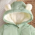thumbnail image 5 of 12-18 Months Toddler Baby Boys Girls Winter Romper Hooded Snowsuits Fleece Lined Jumpsuit Warm Outfits Winter Outwear Little Kids Winter Clothes, 5 of 6