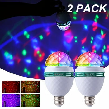 Oak Leaf E27 3W Colorful Rotating Stage RGB LED Light Bulb Strobe Party Disco DJ Lamp